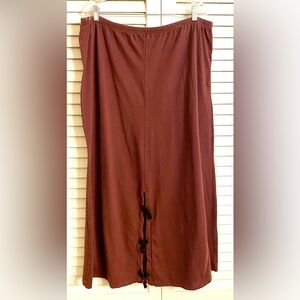 Blue Fish Burgundy Long Skirt w Velvet Ties